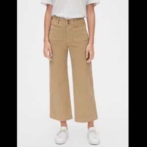 Gap wide leg tan corduroy pants, 00